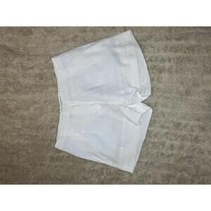 LOFT classic white linen mid-rise casual shorts Size 2